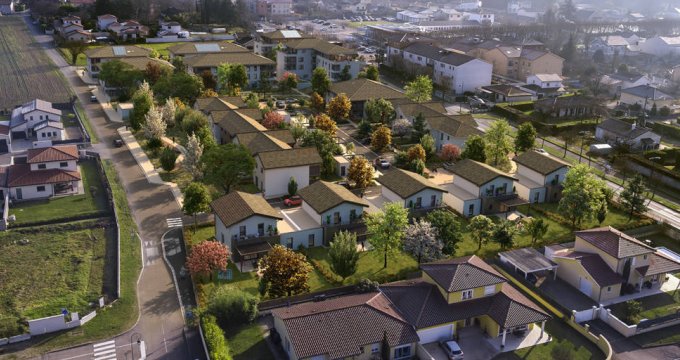 Achat / Vente immobilier neuf Saint-Pierre-de-Chandieu à 500m du coeur de ville (69780) - Réf. 6895