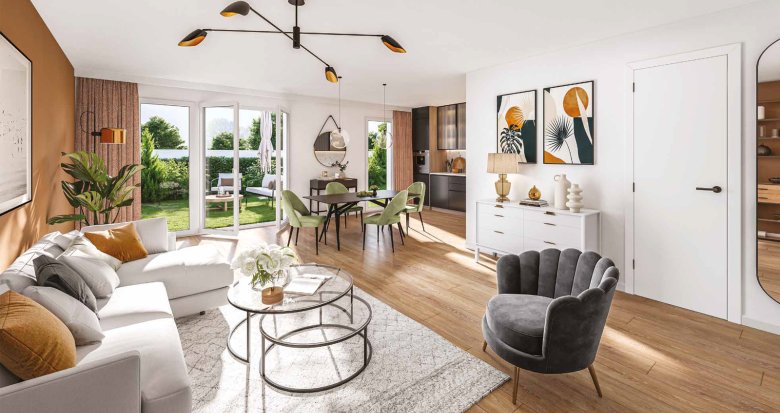 Achat / Vente immobilier neuf Genas quartier résidentiel proche centre et aéroport (69740) - Réf. 12738