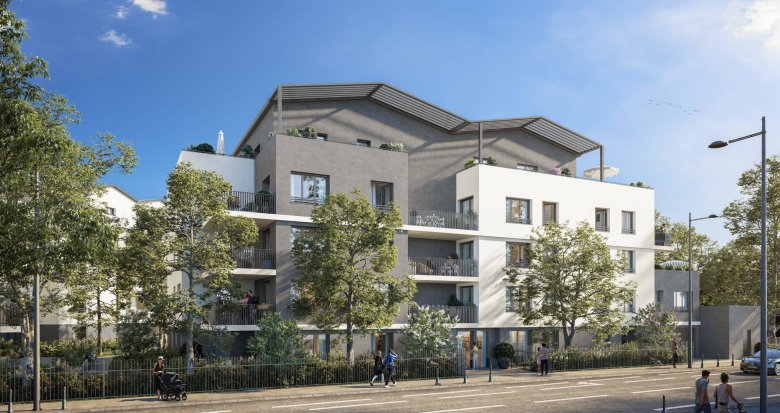 Achat / Vente immobilier neuf Meyzieu à 10 min du tramway T3 (69330) - Réf. 7421
