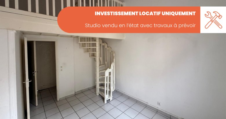 Achat / Vente immobilier neuf Oullins INVESTISSEMENT studio vendu en l’état travaux à prévoir (69600) - Réf. 13337