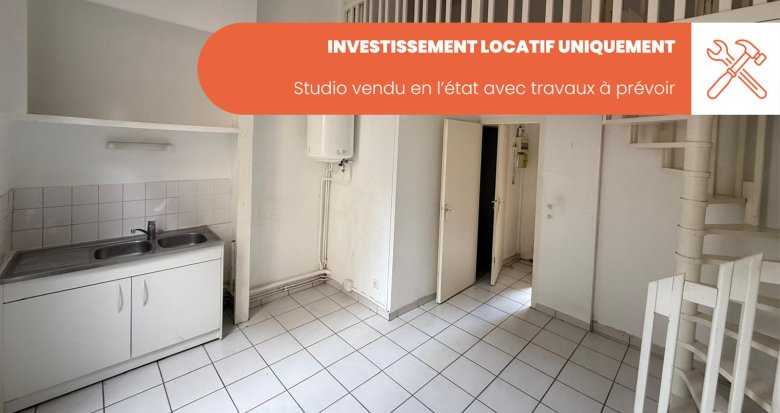 Achat / Vente immobilier neuf Oullins INVESTISSEMENT studio vendu en l’état travaux à prévoir (69600) - Réf. 13337