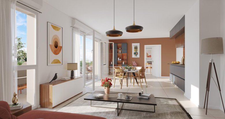 Achat / Vente immobilier neuf Savigny à 7 min de la gare (69210) - Réf. 13195