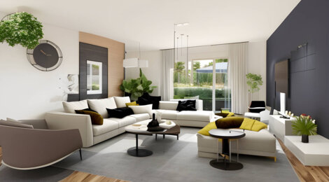 Programme immobilier neuf Cristal - Champagne-au-Mont-d'Or : Résidence T2–T5 avec cadre paysager et confort optimisé proche des commodités (69410) - Référence : 5879