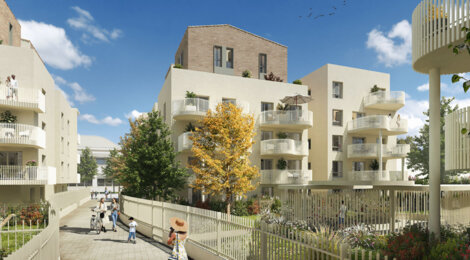 Programme immobilier neuf Entracte - Décines Charpieu cadre paysager au cœur du centre ville (69150) - Référence : 17559