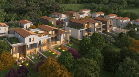 Programme immobilier neuf LE HAMEAU DES AMOUREUX - Décines-Charpieu : logements neufs modulables et verdoyants en centre-ville (69150) - Référence : 14871
