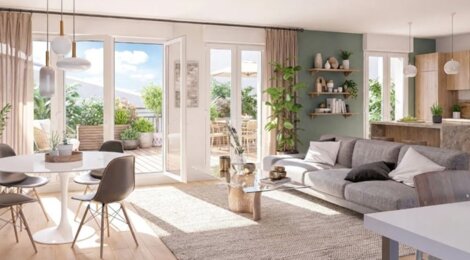 Programme immobilier neuf JARDINS DU LARGE - Décines-Charpieu  proche des tramways T3 et T7 (69150) - Référence : 16080