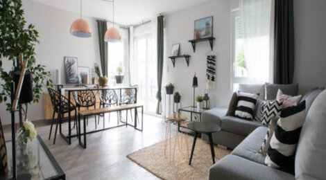 Programme immobilier neuf LES CARRES DU GOLF - Jons près de Lyon : résidences neuves avec jardins et garages en quartier calme (69330) - Référence : 2831