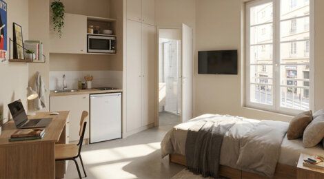 Programme immobilier neuf RUE RAOUL SERVANT - Lyon 07 studio en réhabilitation au dernier étage (69007) - Référence : 17545