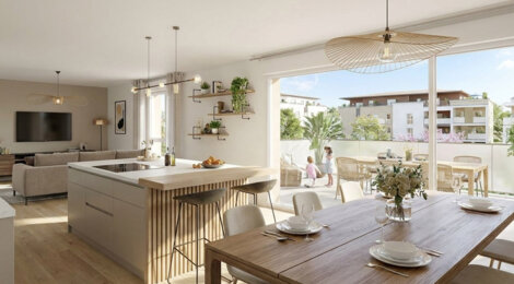 Programme immobilier neuf TERRASSES ET JARDINS - Meyzieu appartements 3 pièces près du T3 (69330) - Référence : 17544