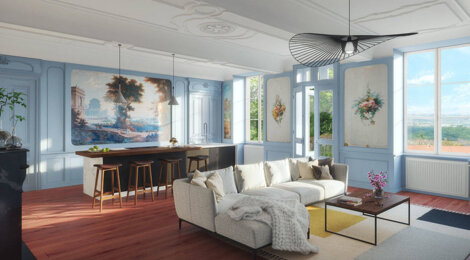 Programme immobilier neuf LE DOMAINE DES VIGNES - Millery : Résidence T2–T5 avec cadre historique et confort optimisé proche des espaces naturels (69390) - Référence : 6477