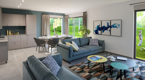 Programme immobilier neuf LE JONAN - Mornant : Résidence T5 avec jardins, garages et proximité des écoles dans un cadre verdoyant (69440) - Référence : 324