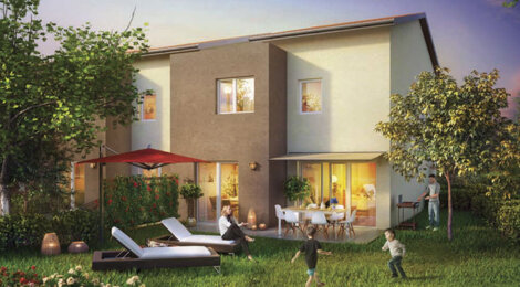 Programme immobilier neuf BLEU HORIZON - Pollionnay : Résidence T2–T5 avec espaces extérieurs et garages dans un environnement champêtre (69290) - Référence : 352