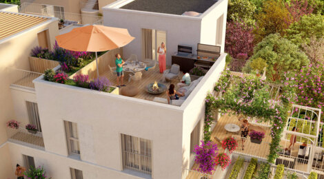 Programme immobilier neuf PREMIERES LOGES - Rillieux-la-Pape : logements neufs modernes et lumineux en centre-ville (69140) - Référence : 14877