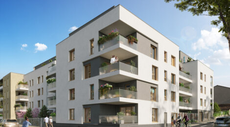 Programme immobilier neuf Square Rabelais - Saint-Fons : logements neufs écoresponsables et lumineux en centre-ville (69190) - Référence : 18008