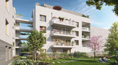 Programme immobilier neuf Square Rabelais - Saint-Fons : logements neufs écoresponsables et lumineux en centre-ville (69190) - Référence : 18008