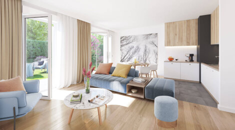 Programme immobilier neuf Domaine Beau Vallon - Solaize : logements neufs lumineux et spacieux proche de Lyon (69360) - Référence : 7477