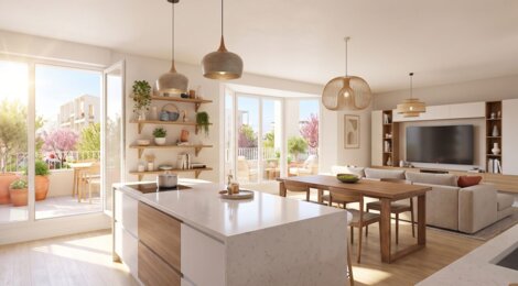 Programme immobilier neuf KOZY - Vaulx-en-Velin : logements neufs proches du futur tramway T9 et des commerces (69120) - Référence : 16022
