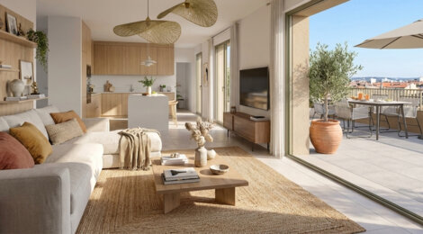 Programme immobilier neuf Néa - Villeurbanne aux portes de Lyon métro A Cusset à pied (69100) - Référence : 16057