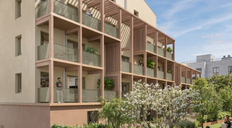 Programme immobilier neuf Néa - Villeurbanne aux portes de Lyon métro A Cusset à pied (69100) - Référence : 16057