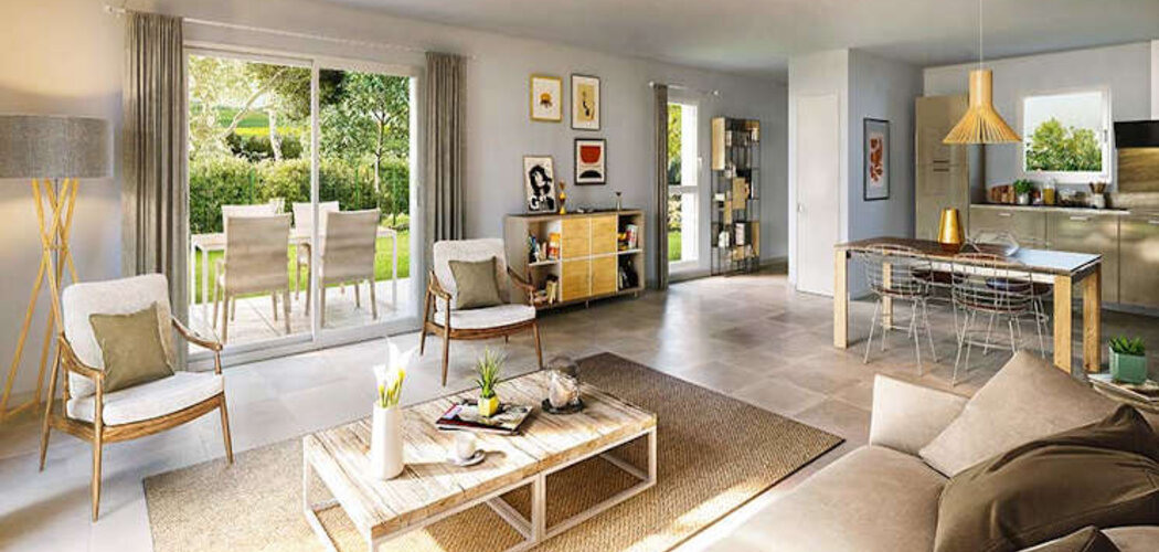 Programme immobilier neuf LES NATURELLES - Bagnols : Résidence T4–T5 avec espaces verts et double exposition dans un cadre viticole (69620) - Référence : 3607