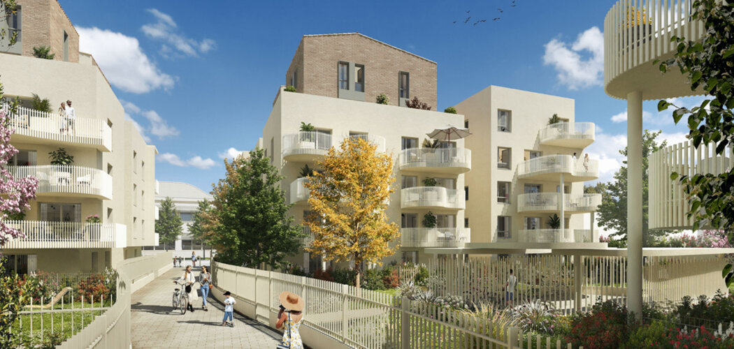 Programme immobilier neuf Entracte - Décines Charpieu cadre paysager au cœur du centre ville (69150) - Référence : 17559