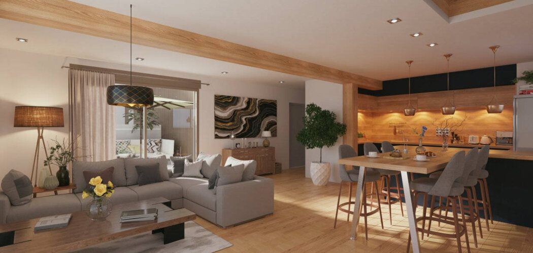 Programme immobilier neuf LE HAMEAU DES AMOUREUX - Décines-Charpieu : logements neufs modulables et verdoyants en centre-ville (69150) - Référence : 14871