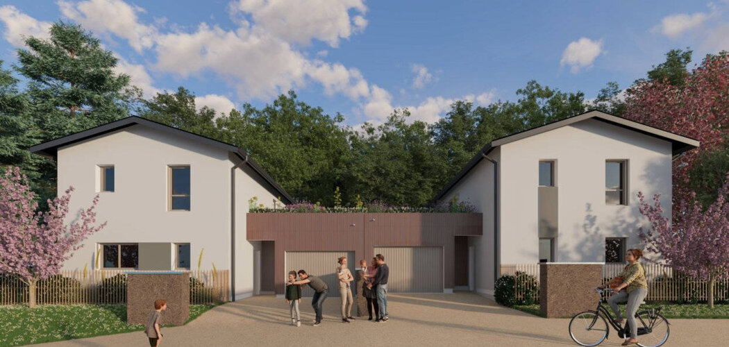 Programme immobilier neuf LE HAMEAU DES AMOUREUX - Décines-Charpieu : logements neufs modulables et verdoyants en centre-ville (69150) - Référence : 14871