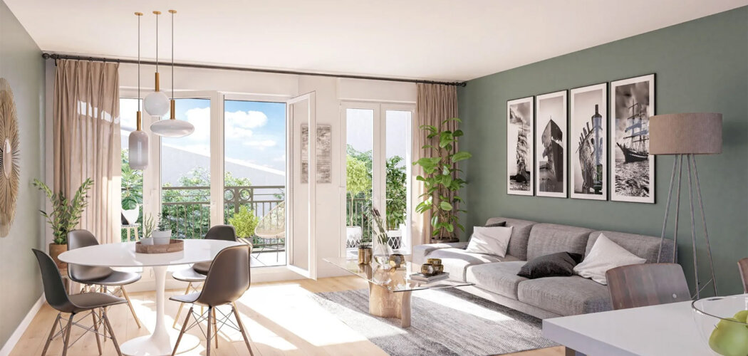 Programme immobilier neuf JARDINS DU LARGE - Décines-Charpieu  proche des tramways T3 et T7 (69150) - Référence : 16080