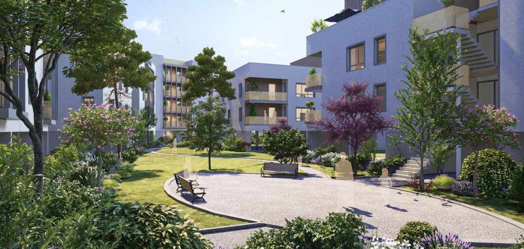 Programme immobilier neuf LE STADIUM - Givors : logements neufs sécurisés et verdoyants proche des transports (69700) - Référence : 15244