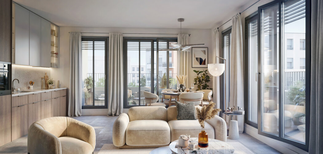 Programme immobilier neuf Le SOHO - Lyon : logements neufs du studio au T5 proche des transports (69007) - Référence : 15940