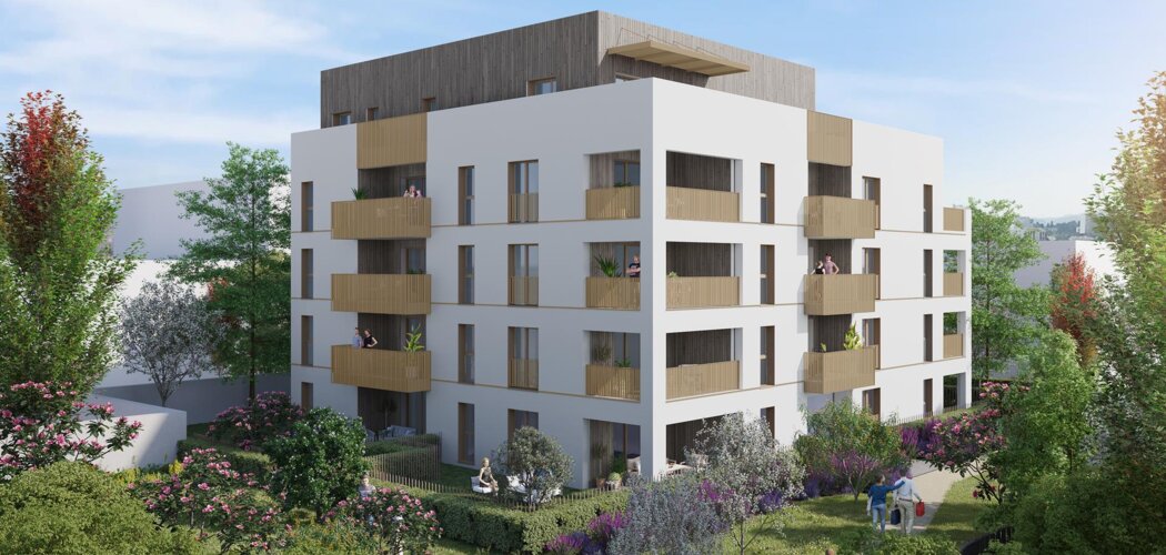 Programme immobilier neuf ELOGE - Lyon : logements neufs sécurisés et verdoyants proche des axes routiers (69008) - Référence : 8263
