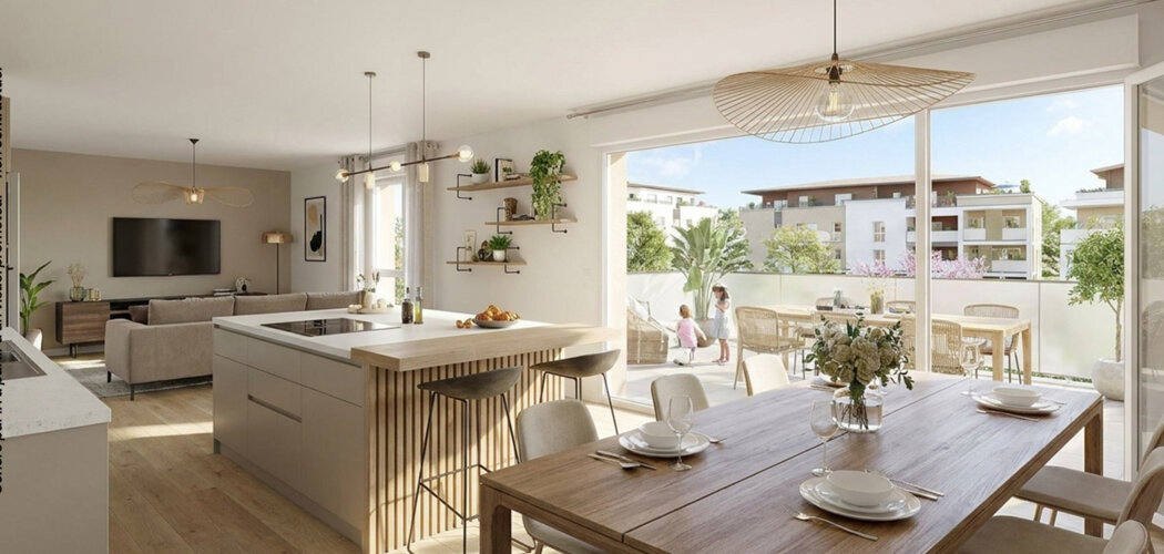 Programme immobilier neuf TERRASSES ET JARDINS - Meyzieu appartements 3 pièces près du T3 (69330) - Référence : 17544