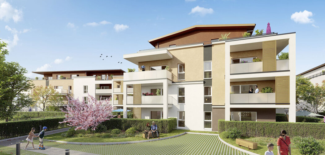 Programme immobilier neuf TERRASSES ET JARDINS - Meyzieu appartements 3 pièces près du T3 (69330) - Référence : 17544