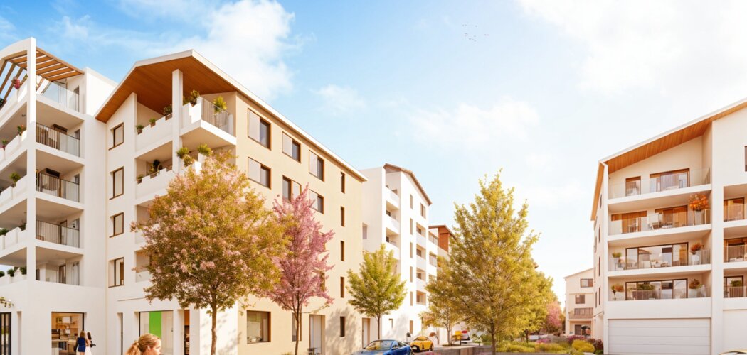 Programme immobilier neuf LES TOITS MAJOLANS - Meyzieu quartier des Plantées proche commodités (69330) - Référence : 16063
