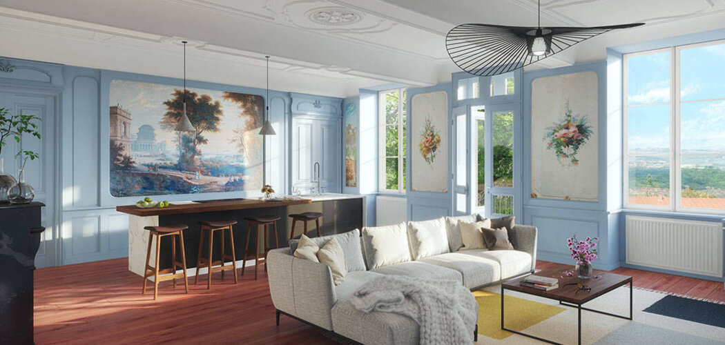 Programme immobilier neuf LE DOMAINE DES VIGNES - Millery : Résidence T2–T5 avec cadre historique et confort optimisé proche des espaces naturels (69390) - Référence : 6477