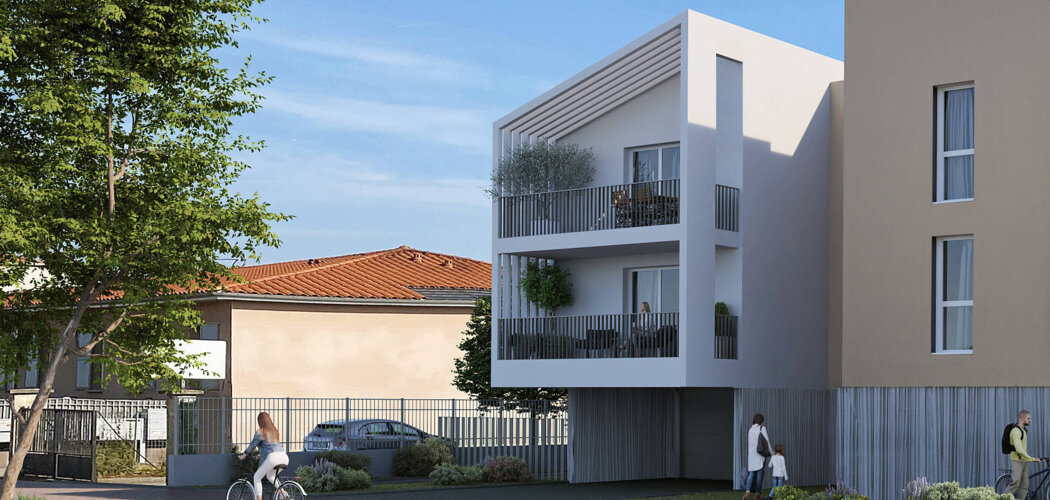 Programme immobilier neuf COEUR DE VILLE - Mions : logements neufs T2–T4 proche des commerces (69780) - Référence : 9526