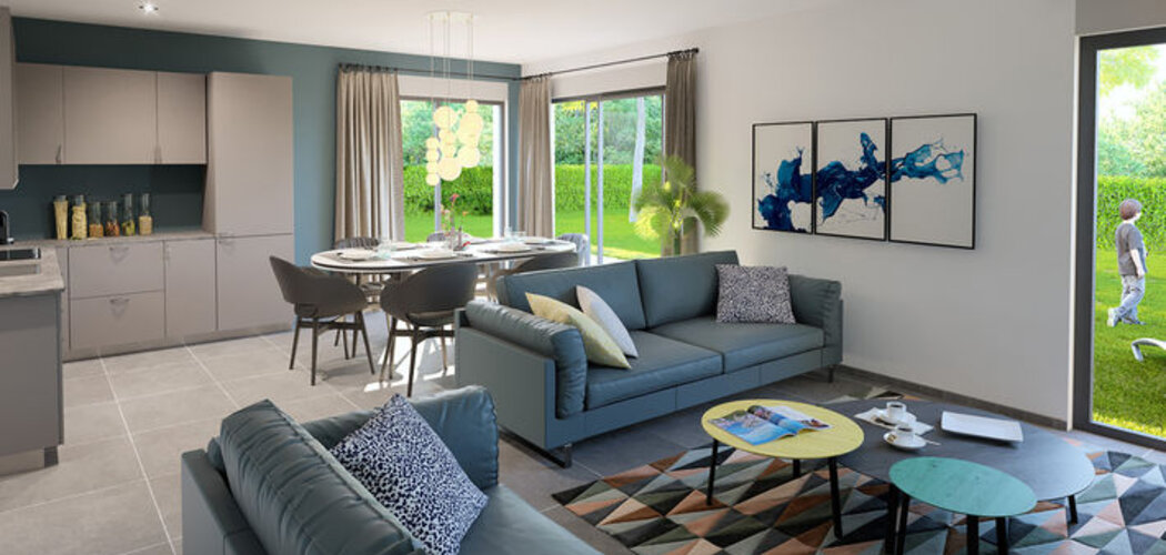 Programme immobilier neuf LE JONAN - Mornant : Résidence T5 avec jardins, garages et proximité des écoles dans un cadre verdoyant (69440) - Référence : 324