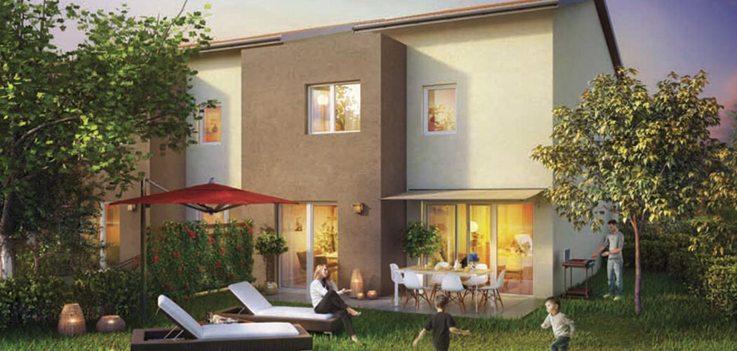 Programme immobilier neuf BLEU HORIZON - Pollionnay : Résidence T2–T5 avec espaces extérieurs et garages dans un environnement champêtre (69290) - Référence : 352