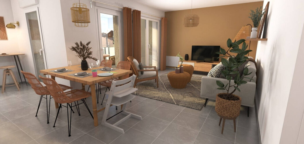 Programme immobilier neuf ESPRIT CRÉPIEUX - Rillieux-la-Pape : Résidence T1–T4 avec cadre résidentiel et confort optimisé proche des commodités (69140) - Référence : 14590