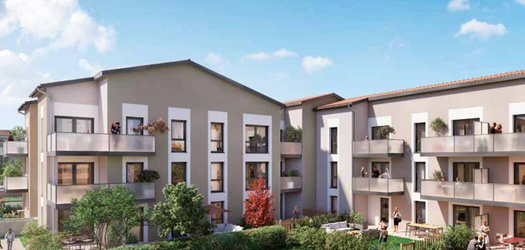 Programme immobilier neuf PATIO D'AZIEU - Saint-Bonnet-de-Mure gare TER de St-Priest à 16 min en voiture (69720) - Référence : 16040