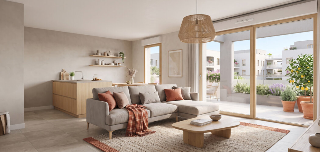 Programme immobilier neuf Square Rabelais - Saint-Fons : logements neufs écoresponsables et lumineux en centre-ville (69190) - Référence : 18008