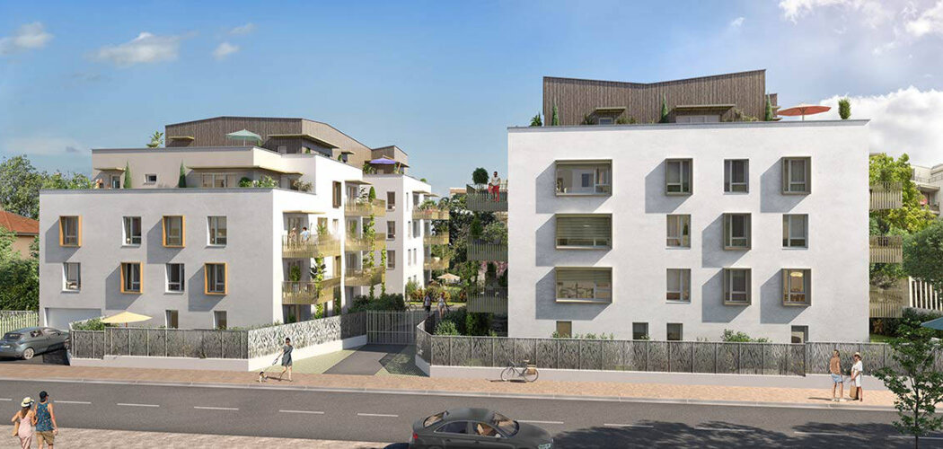 Programme immobilier neuf nidéal - Saint-Priest résidence centrale avec jardin paysager (69800) - Référence : 18313