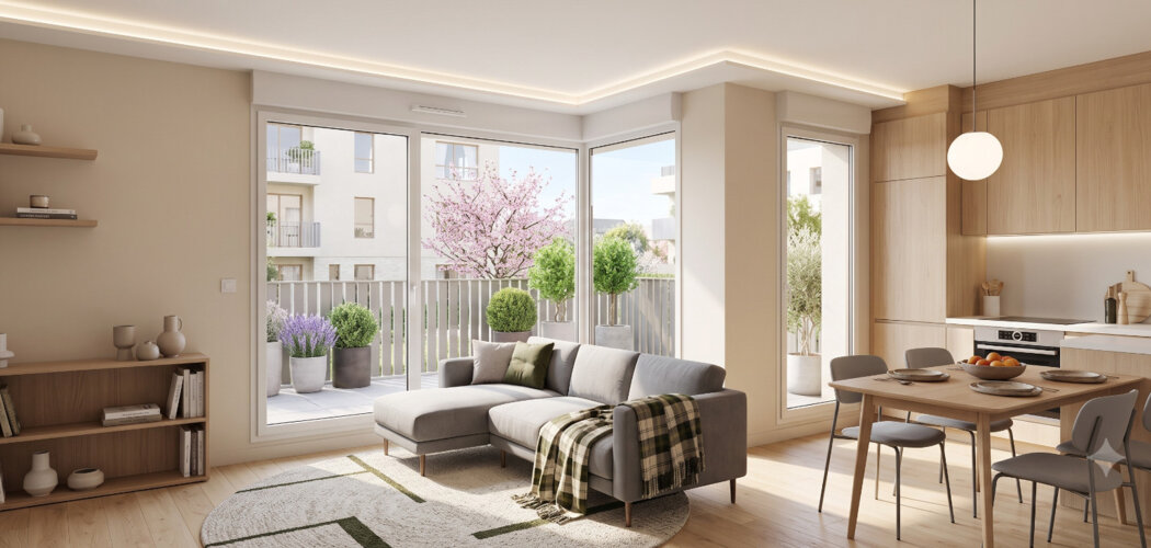 Programme immobilier neuf TOM ET NINA - Saint-Priest : Résidence T2–T4 avec cadre résidentiel et confort optimisé proche des transports (69800) - Référence : 14575