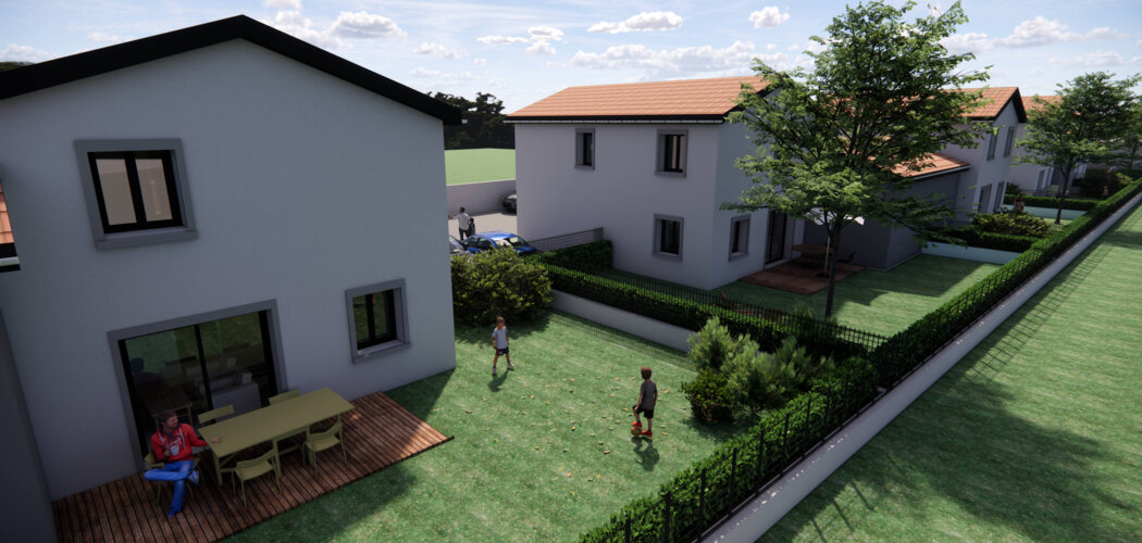 Programme immobilier neuf LE 9 - Ternay maisons neuves à quelques encablures du coeur de ville (69360) - Référence : 12438