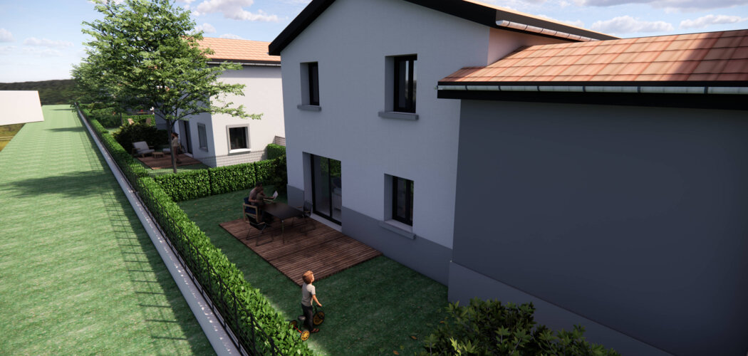 Programme immobilier neuf LE 9 - Ternay maisons neuves à quelques encablures du coeur de ville (69360) - Référence : 12438