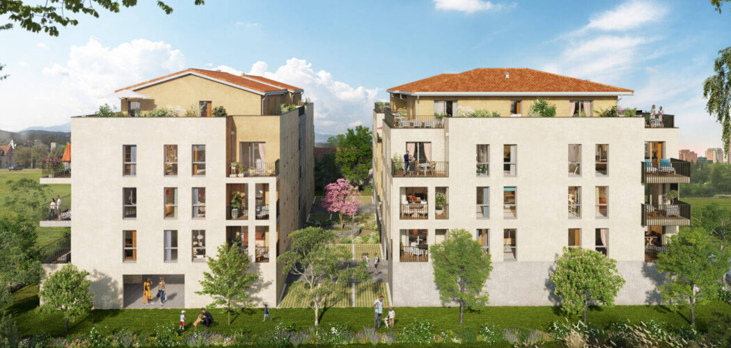 Programme immobilier neuf O'Village - Titre : Vaulx-en-Velin : logements neufs lumineux et conviviaux en quartier Village (69120) - Référence : 14887