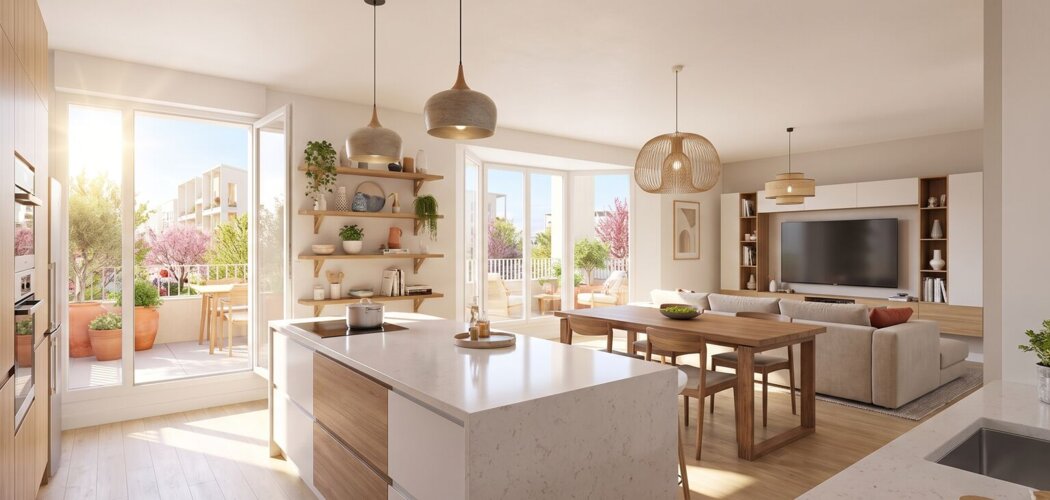 Programme immobilier neuf KOZY - Vaulx-en-Velin : logements neufs proches du futur tramway T9 et des commerces (69120) - Référence : 16022