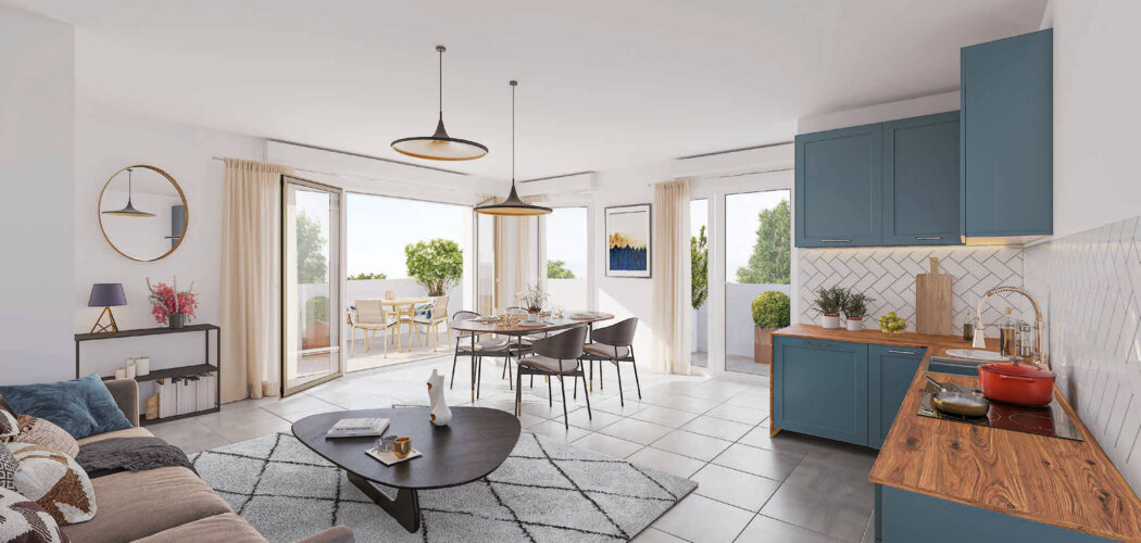 Programme immobilier neuf Pressensé Park - Vénissieux : logements neufs sécurisés et verdoyants proche des transports (69200) - Référence : 15159