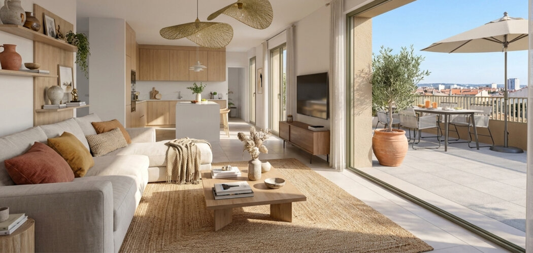 Programme immobilier neuf Néa - Villeurbanne aux portes de Lyon métro A Cusset à pied (69100) - Référence : 16057
