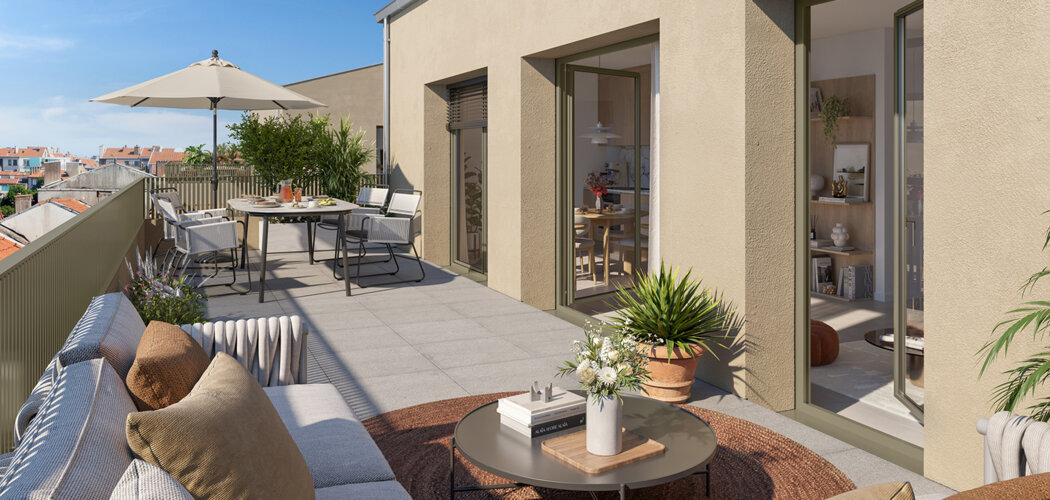 Programme immobilier neuf Néa - Villeurbanne aux portes de Lyon métro A Cusset à pied (69100) - Référence : 16057